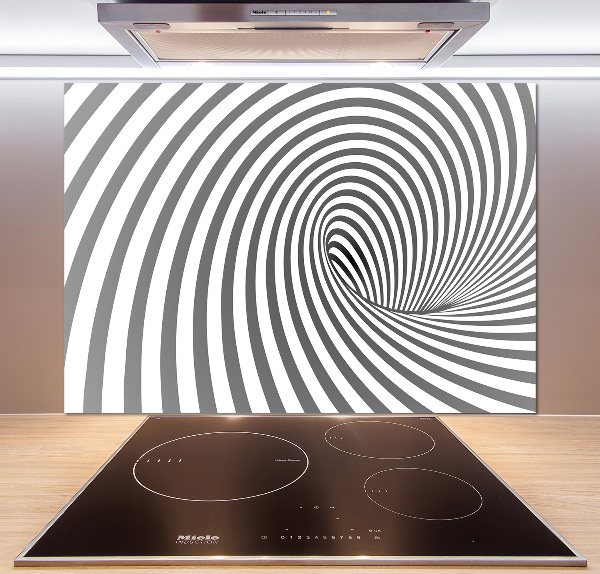 Cooker splashback Striped spiral