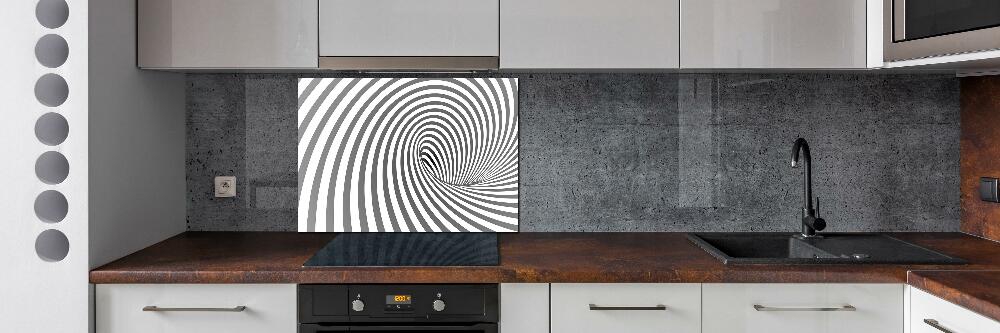 Cooker splashback Striped spiral