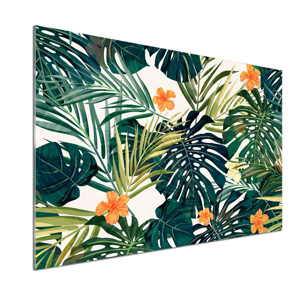 Kitchen splashback Tropical leaves