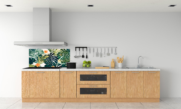 Kitchen splashback Tropical leaves