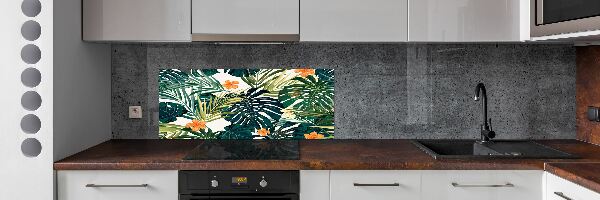 Kitchen splashback Tropical leaves