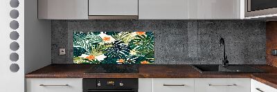 Kitchen splashback Tropical leaves