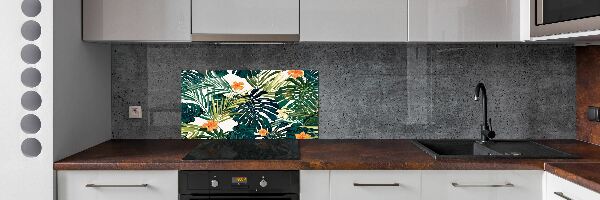 Kitchen splashback Tropical leaves