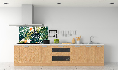 Kitchen splashback Tropical leaves