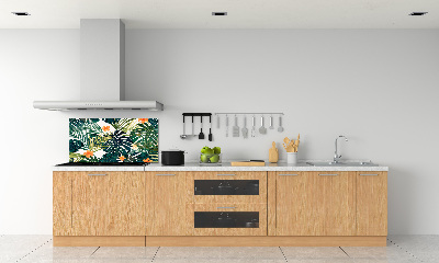 Kitchen splashback Tropical leaves