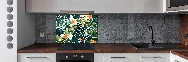 Kitchen splashback Tropical leaves