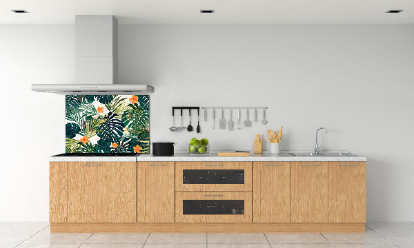 Kitchen splashback Tropical leaves