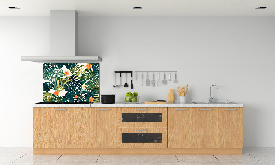 Kitchen splashback Tropical leaves