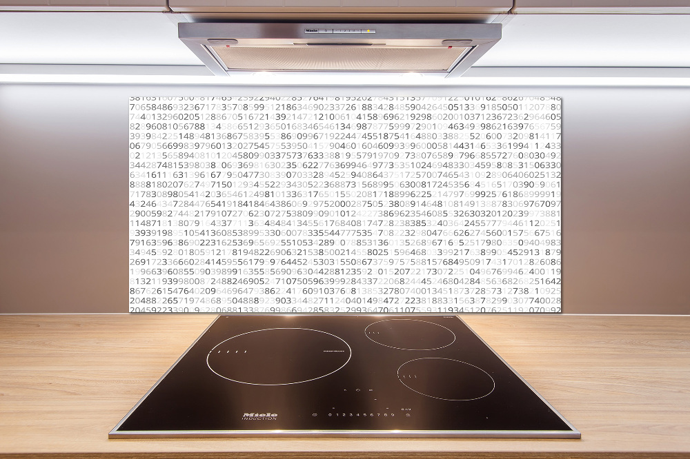 Cooker splashback Binary code