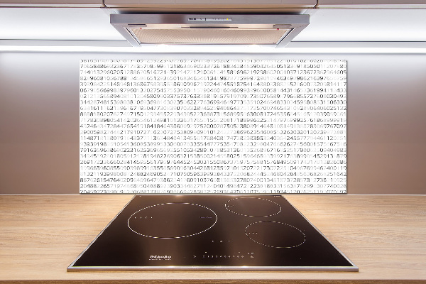 Cooker splashback Binary code