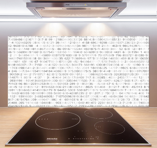 Cooker splashback Binary code