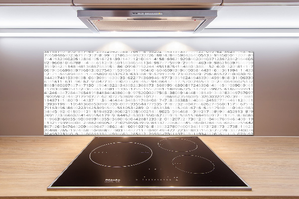 Cooker splashback Binary code