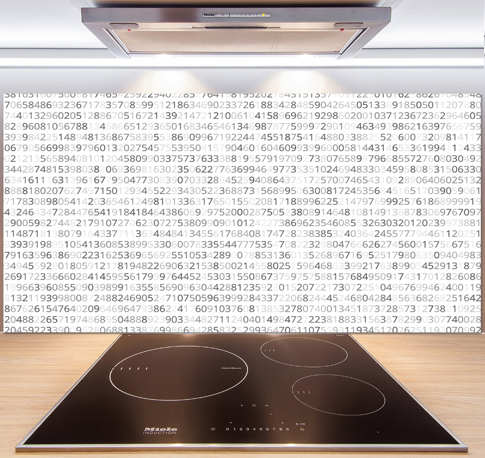 Cooker splashback Binary code