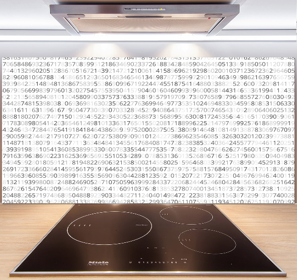 Cooker splashback Binary code