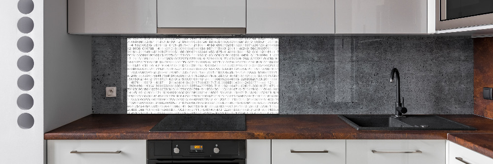 Cooker splashback Binary code