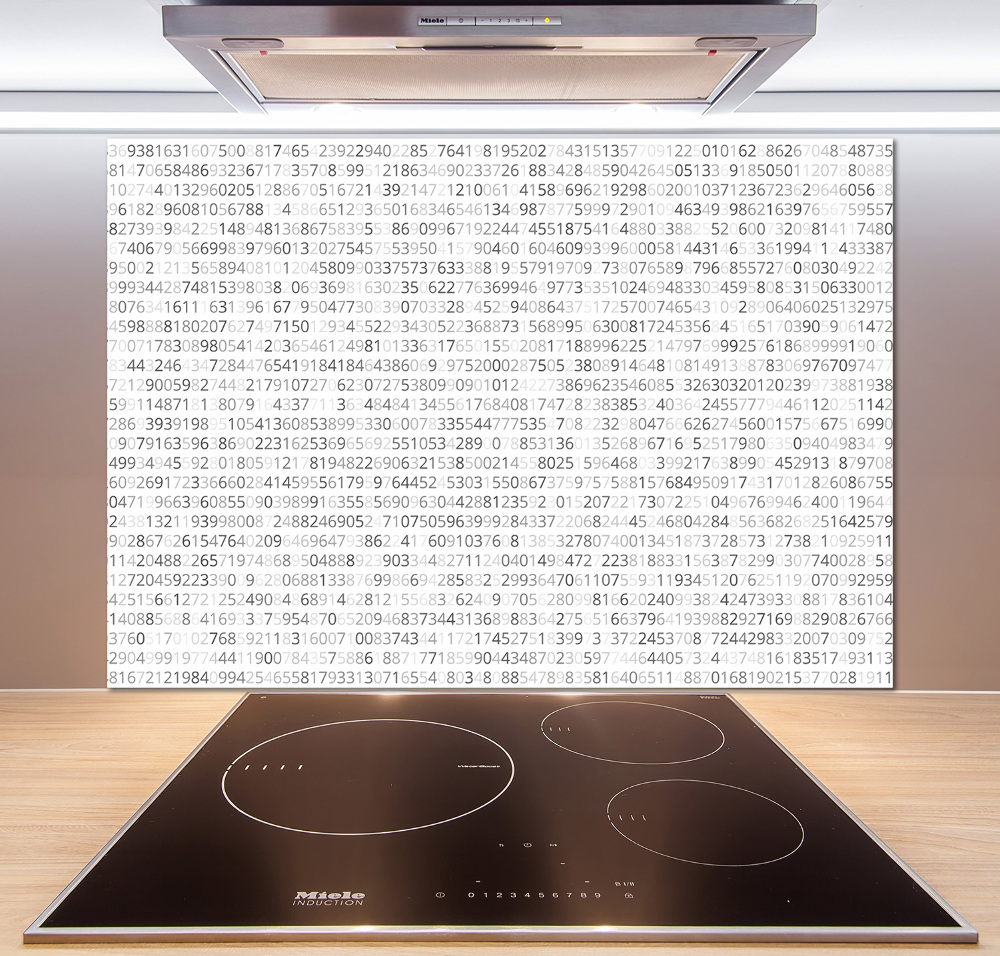 Cooker splashback Binary code