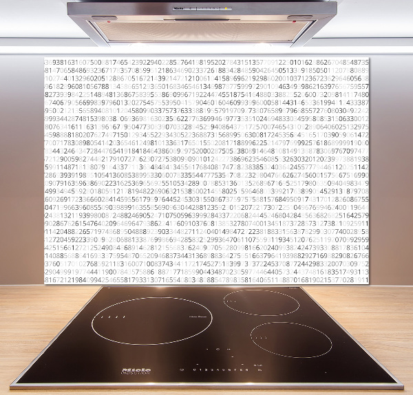 Cooker splashback Binary code