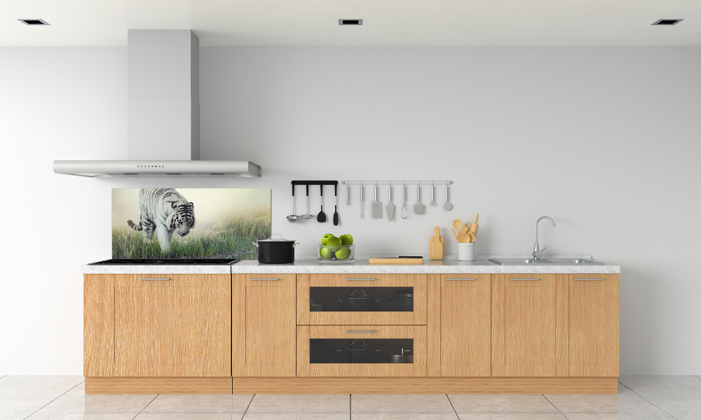 Cooker splashback White Tiger