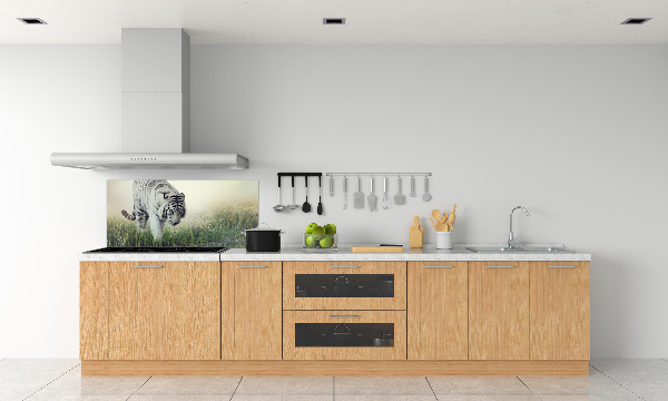 Cooker splashback White Tiger