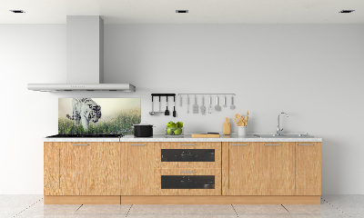 Cooker splashback White Tiger