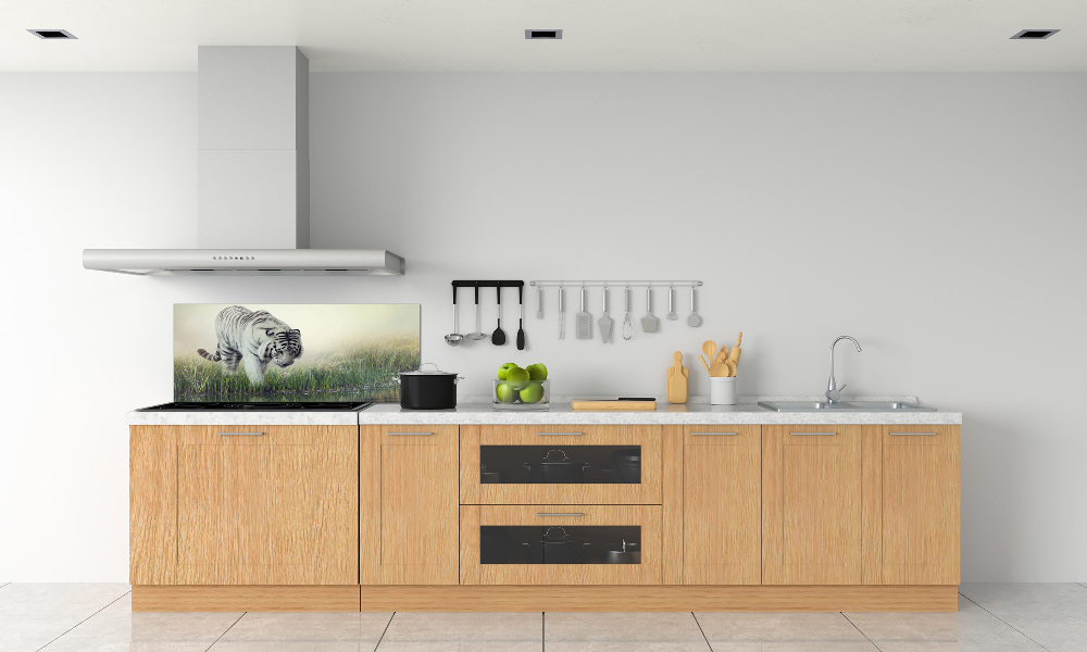 Cooker splashback White Tiger