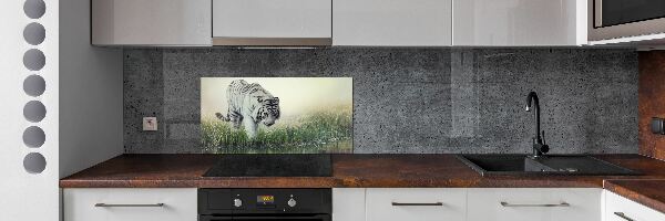 Cooker splashback White Tiger