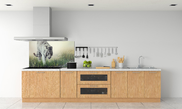 Cooker splashback White Tiger