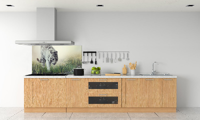 Cooker splashback White Tiger