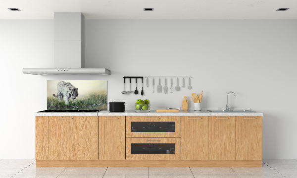 Cooker splashback White Tiger