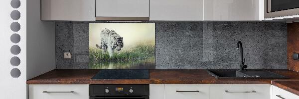 Cooker splashback White Tiger