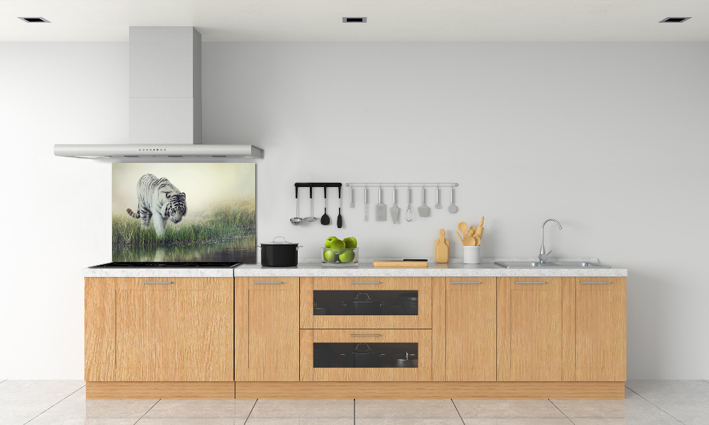 Cooker splashback White Tiger