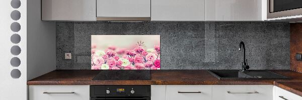 Kitchen wall panels Wild rose flowers