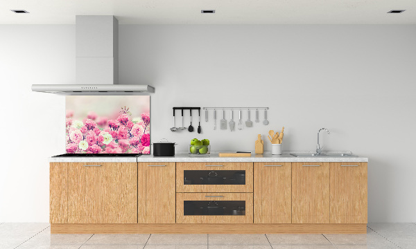 Kitchen wall panels Wild rose flowers