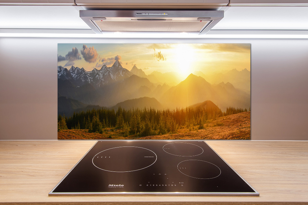 Cooker splashback Sunset of the mountain