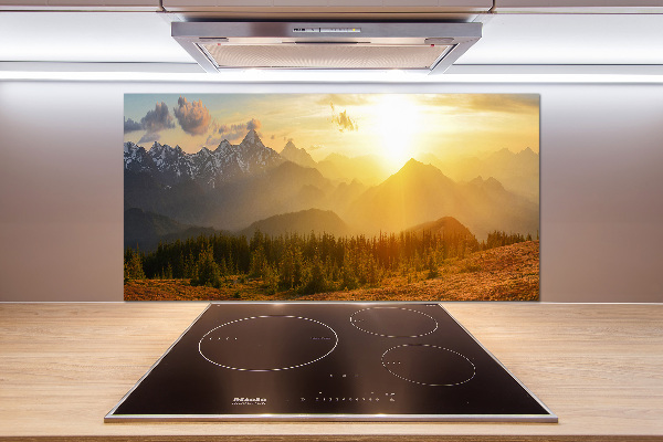 Cooker splashback Sunset of the mountain