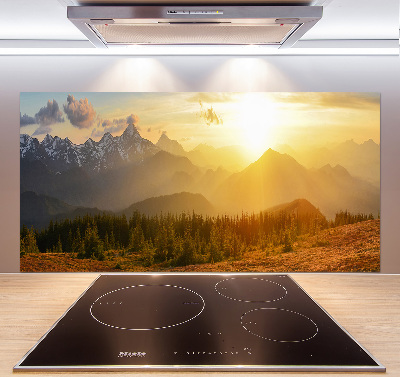 Cooker splashback Sunset of the mountain