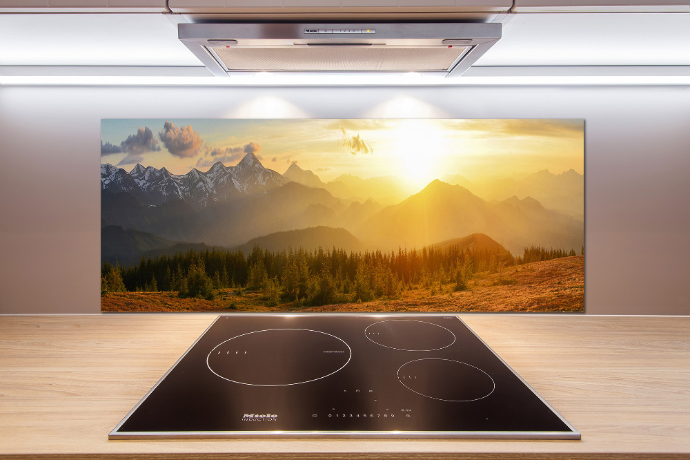 Cooker splashback Sunset of the mountain