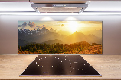 Cooker splashback Sunset of the mountain