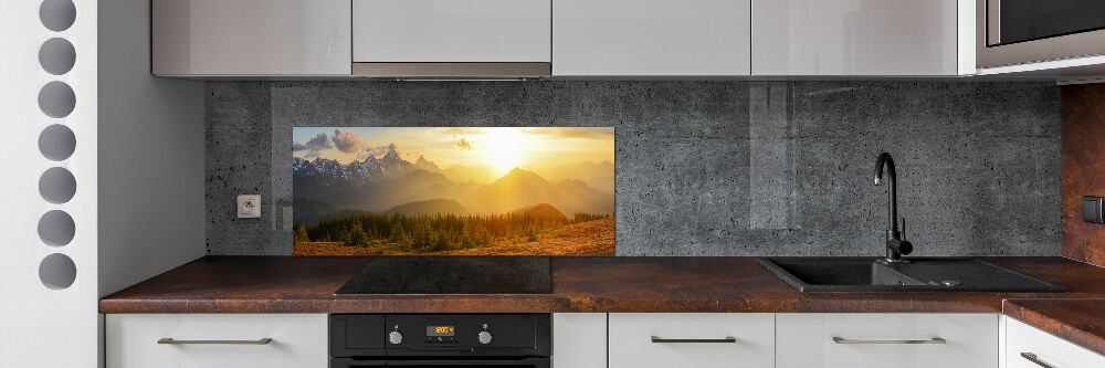 Cooker splashback Sunset of the mountain