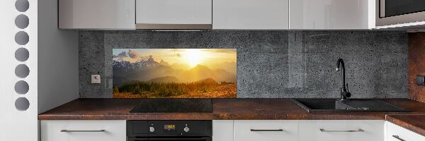 Cooker splashback Sunset of the mountain