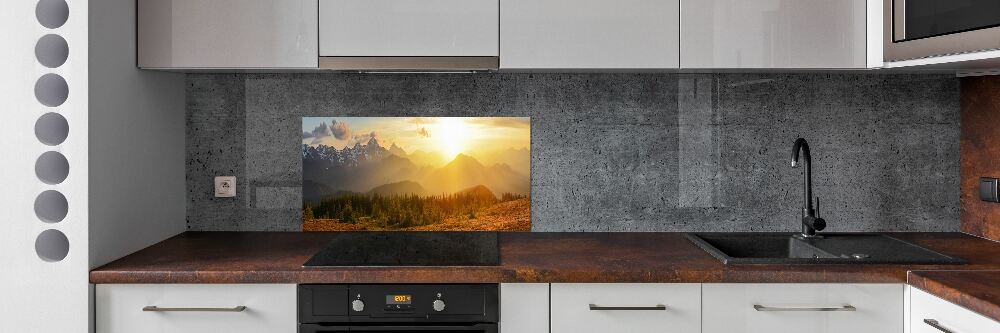 Cooker splashback Sunset of the mountain