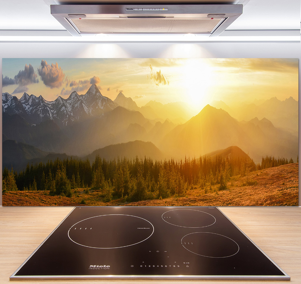 Cooker splashback Sunset of the mountain