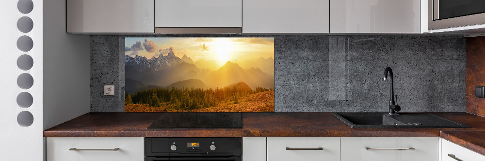 Cooker splashback Sunset of the mountain