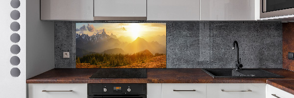 Cooker splashback Sunset of the mountain