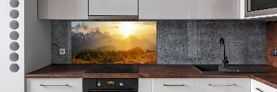 Cooker splashback Sunset of the mountain