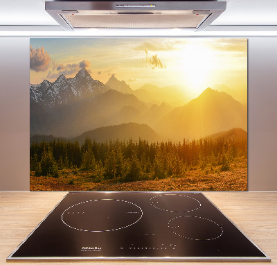 Cooker splashback Sunset of the mountain