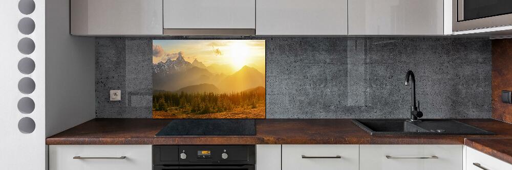 Cooker splashback Sunset of the mountain