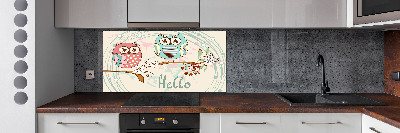 Glass splashback Owls