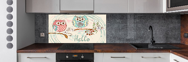 Glass splashback Owls