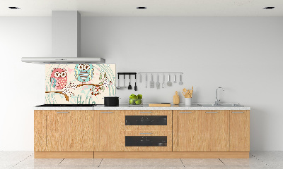 Glass splashback Owls